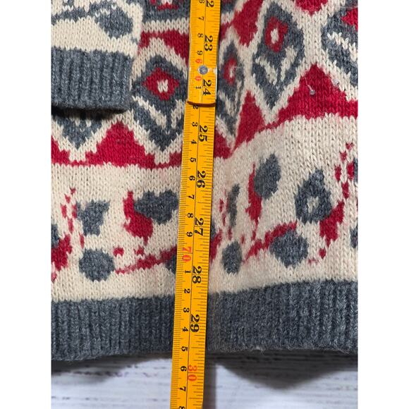 VTG 80s Workable Seperate Fair Isle Nordic Snowflake Sweater Womens - Picture 7 of 7